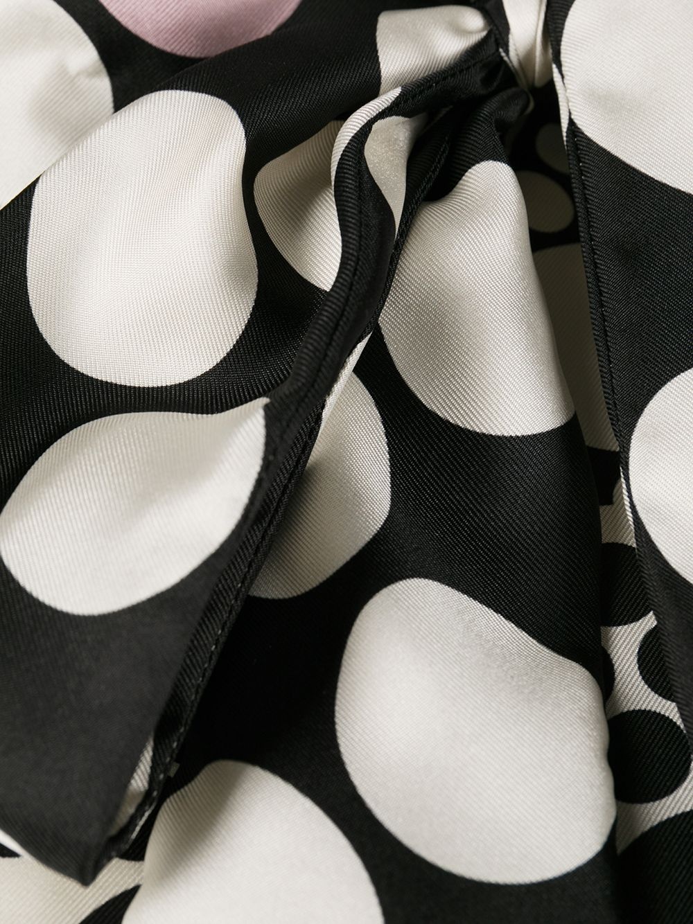 long-sleeve polka-dot dress - 8