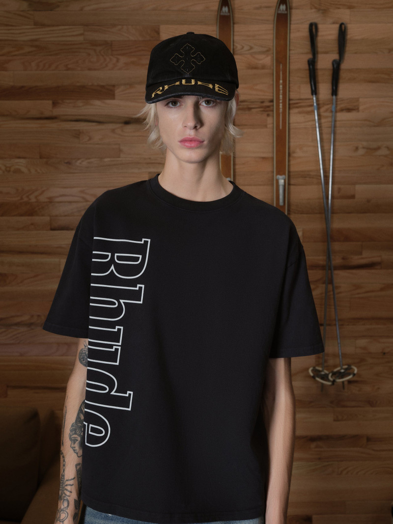 Rhude RHUDE CROSS DENIM 6-PANEL HAT outlook