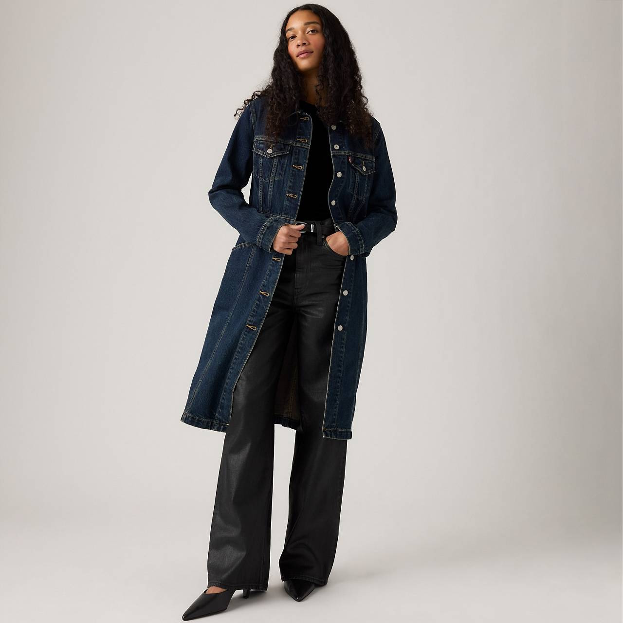 LONGLINE FUR TRUCKER JACKET - 5