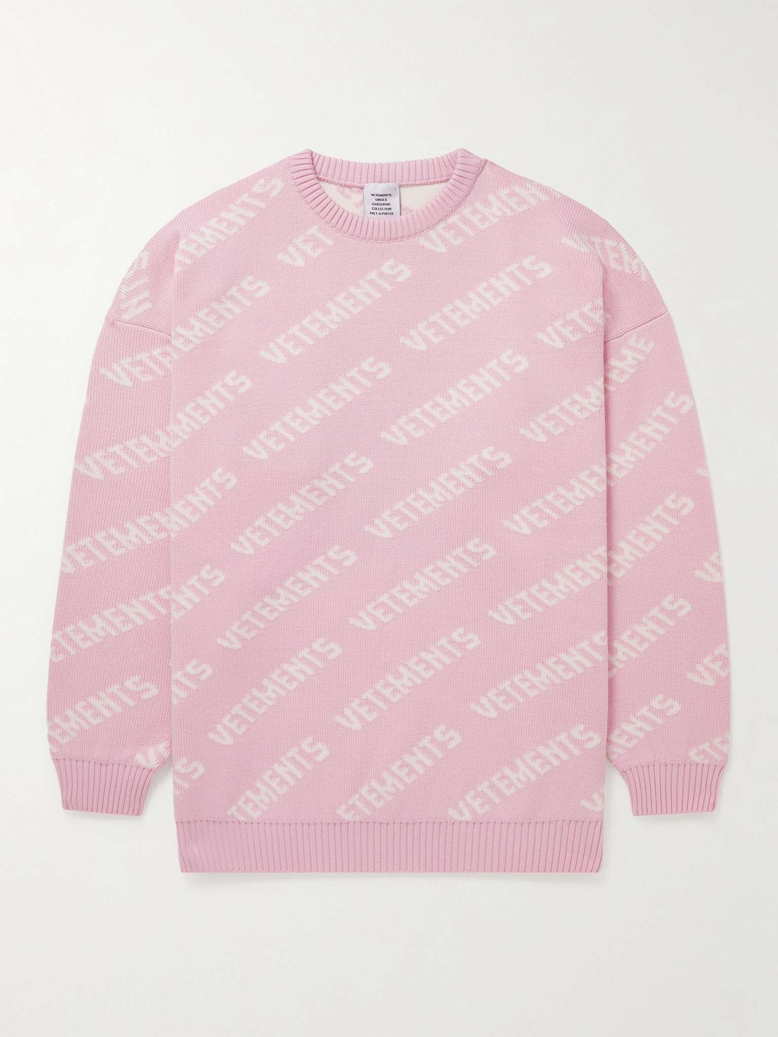 Logo-Intarsia Cotton Sweater - 1