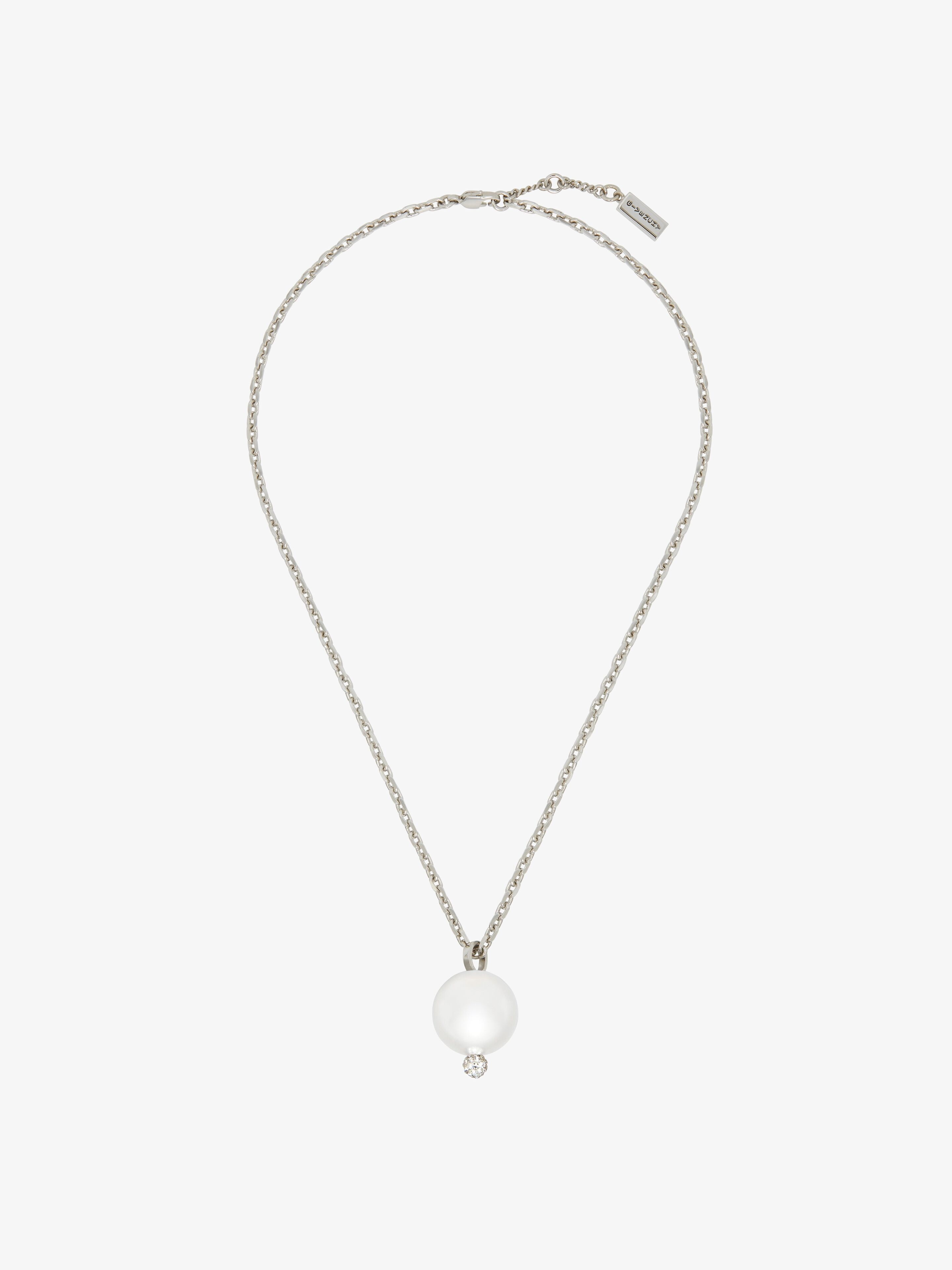 4G PEARL PENDANT NECKLACE WITH CRYSTALS - 1
