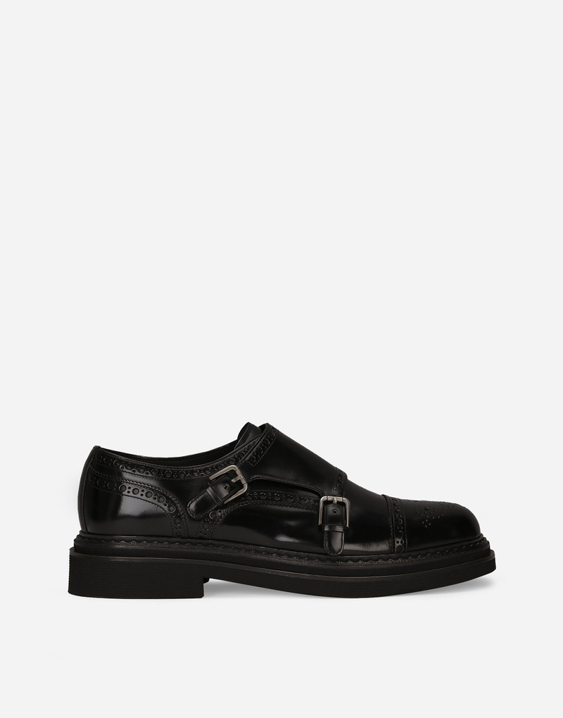 솔질된 calfskin monkstrap 신발 1