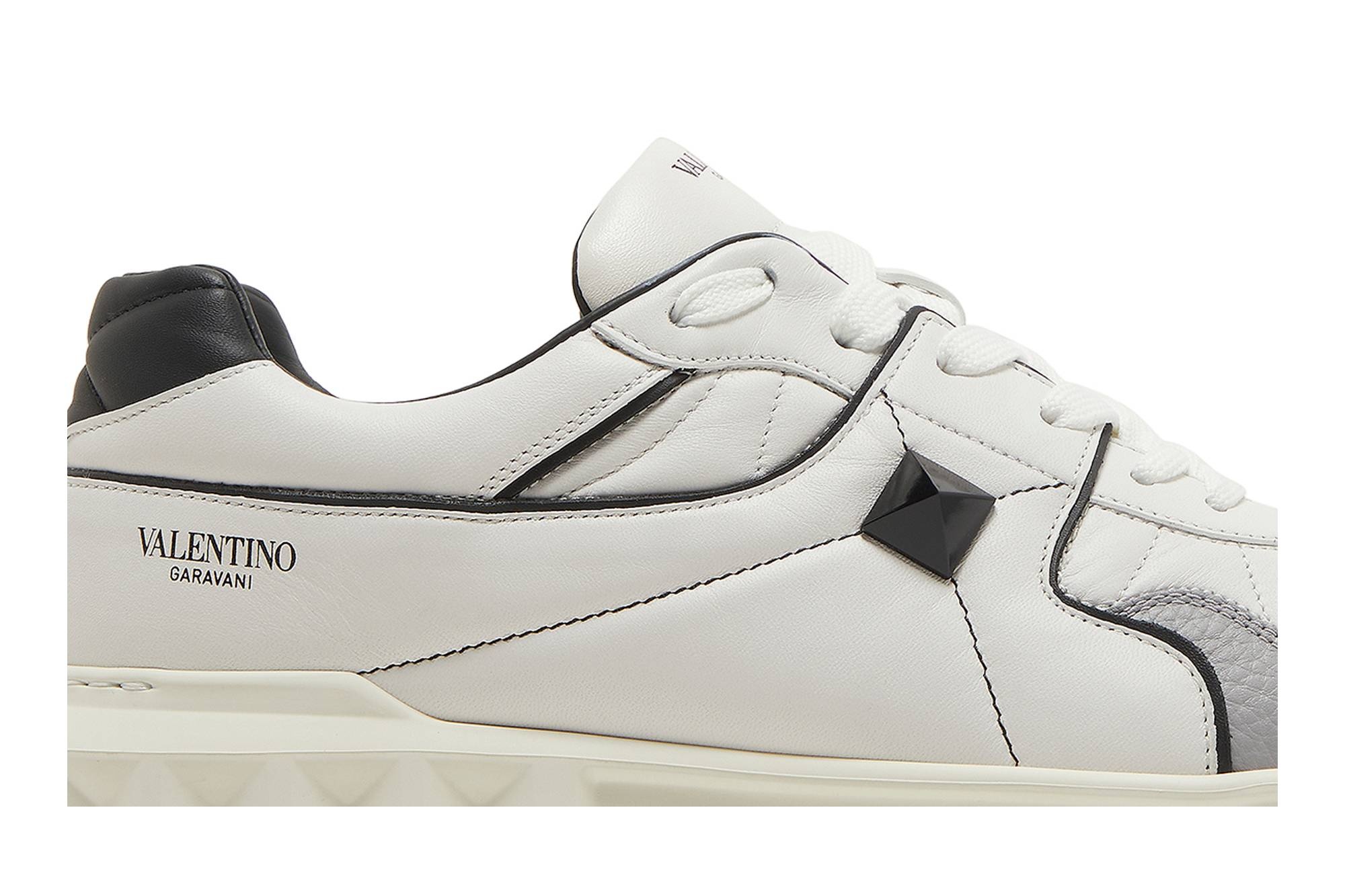Valentino One Stud Low 'White Black' - 2
