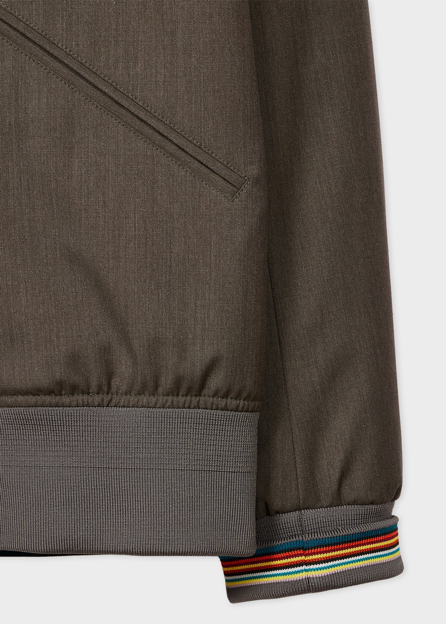 Grey Melange 'Storm System' Wool Bomber Jacket - 3