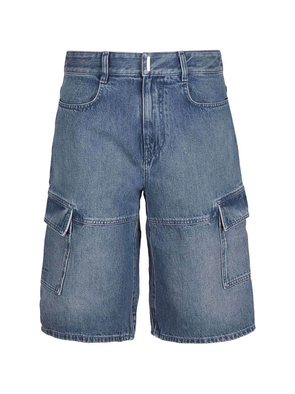 cargo-pocket denim shorts - 1