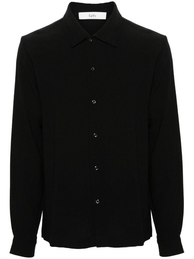 crepe long-sleeved shirt 1