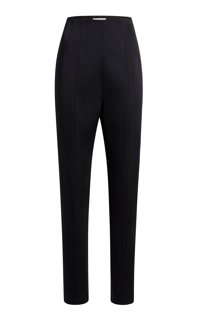 Lenn High-Rise Satin Crepe Pants black 1