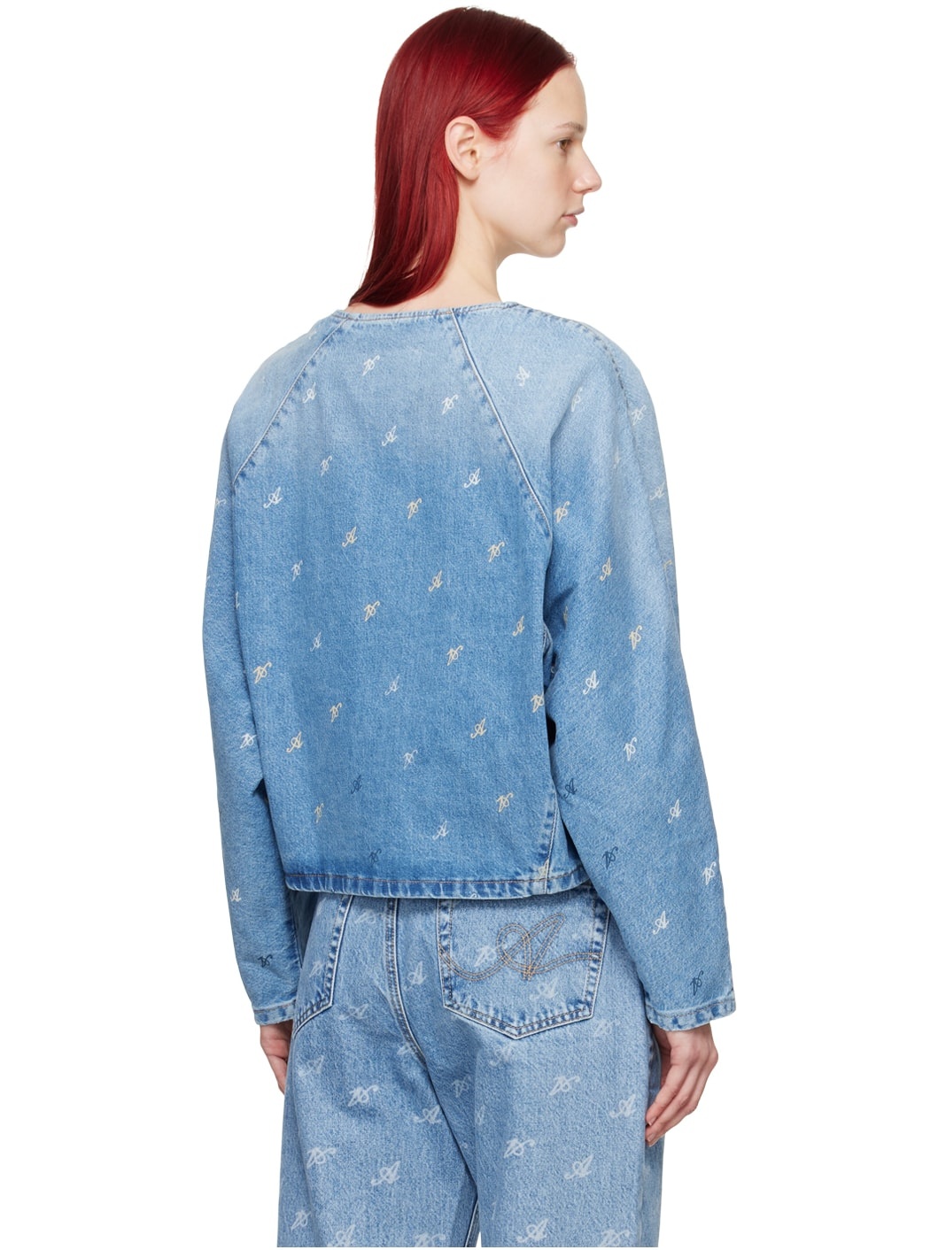 Blue Daisy Script A Denim Blouse - 3