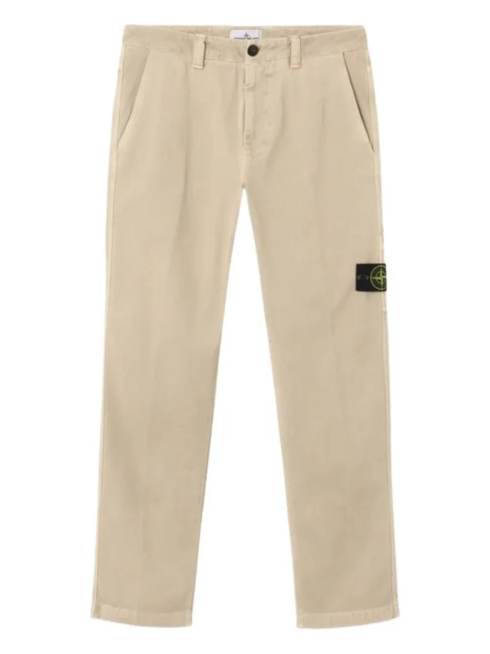 Stone Island Men Organic Panama Cotton `Old` Effect Pants - 1