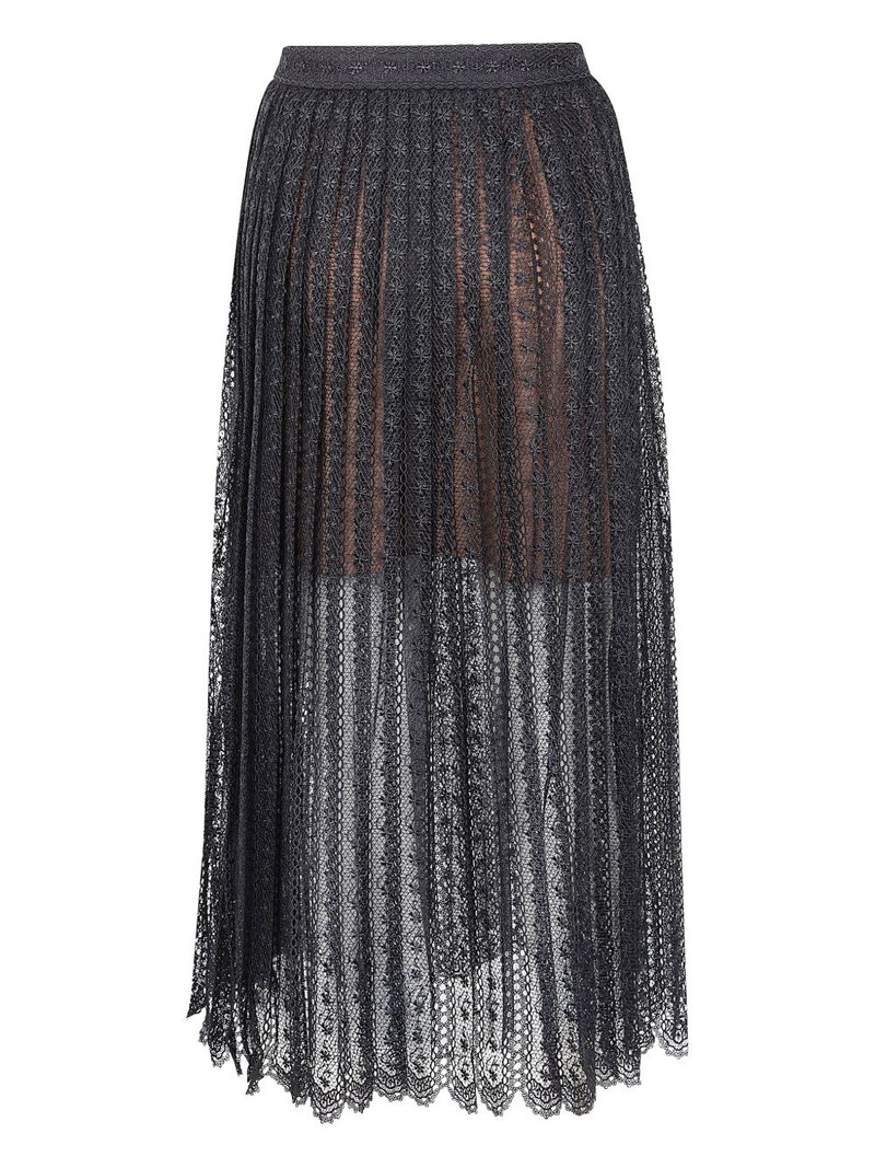 self-portrait lace pleated midi skirt outlook