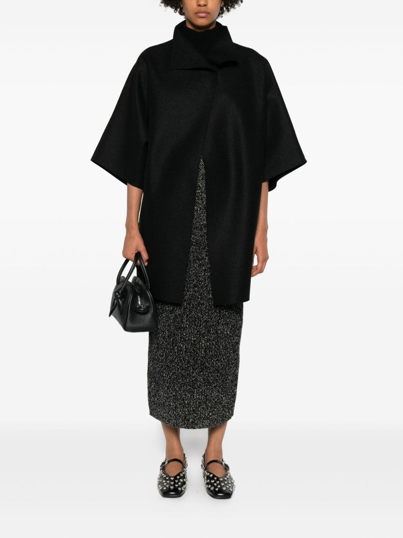 Harris Wharf London short-sleeve collared coat outlook