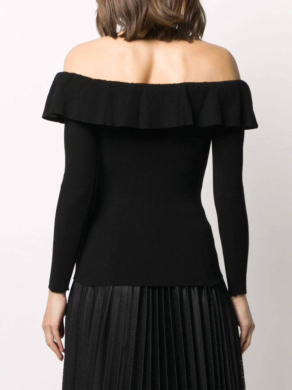 off-the-shoulder knitted top - 4