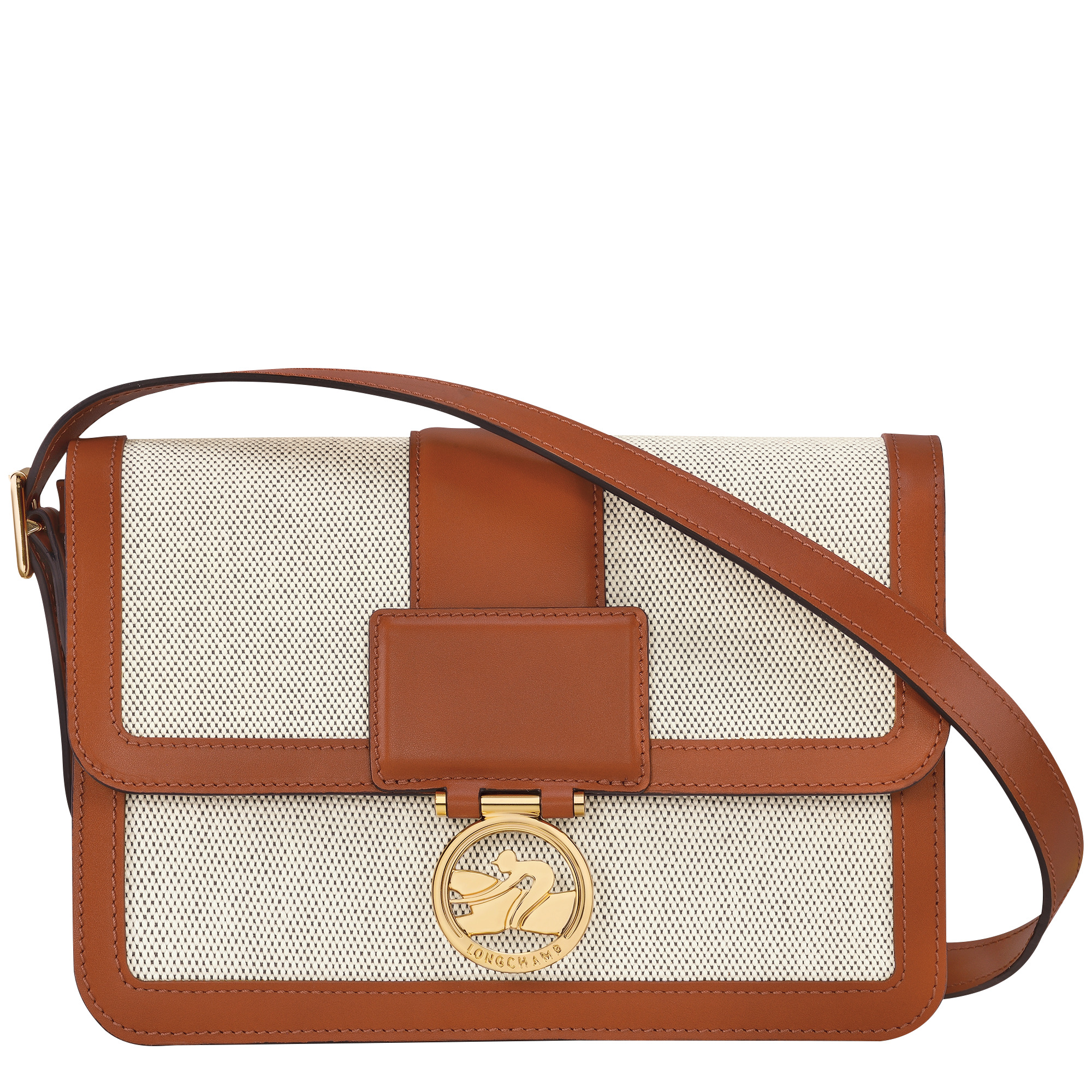 Box-Trot M Crossbody bag Cognac - Canvas - 1