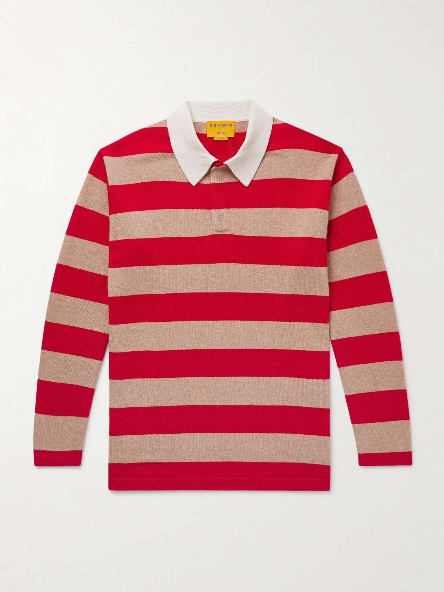 Rugby Striped Cashmere Polo Shirt - 1