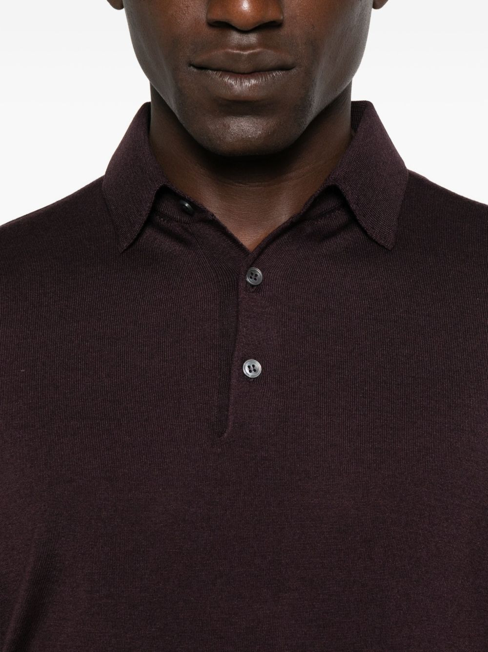 long-sleeve button polo shirt - 4