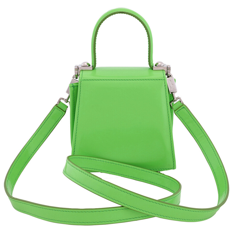 Ferragamo Ladies Green Micro Iconic Top Handle Bag - 4