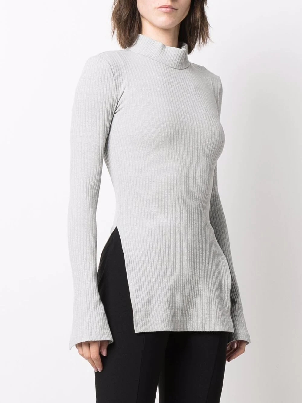 ribbed-knit long-sleeve top - 3