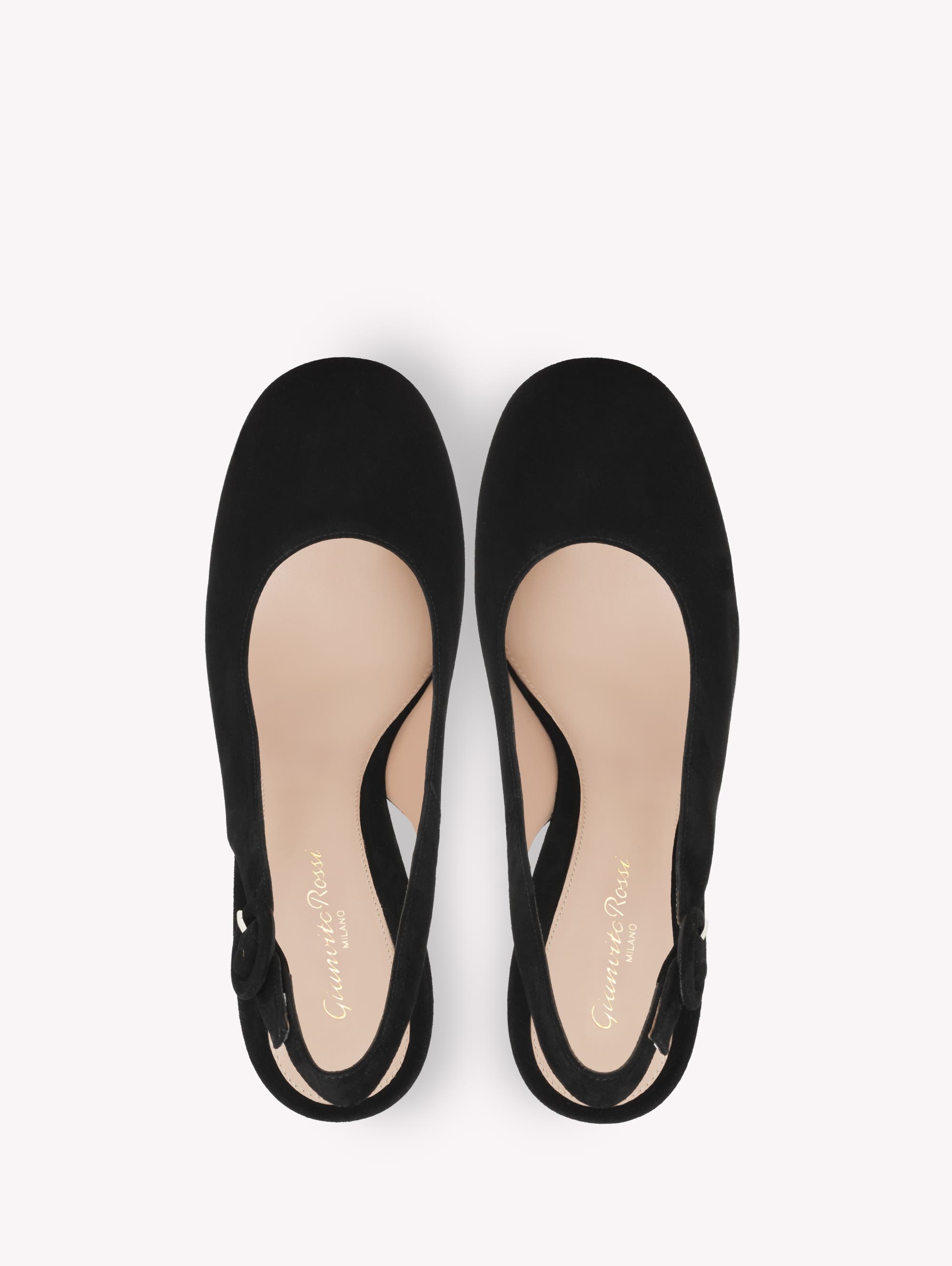 Gianvito Rossi Joelle Sling Pump in Black Suede at Nordstrom - 3