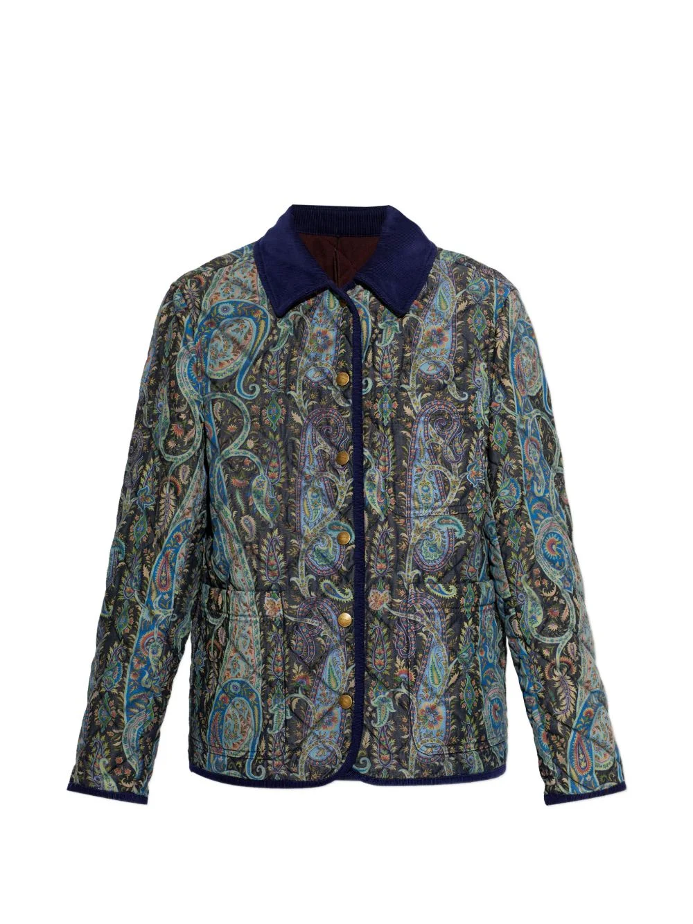 paisley collared jacket - 1
