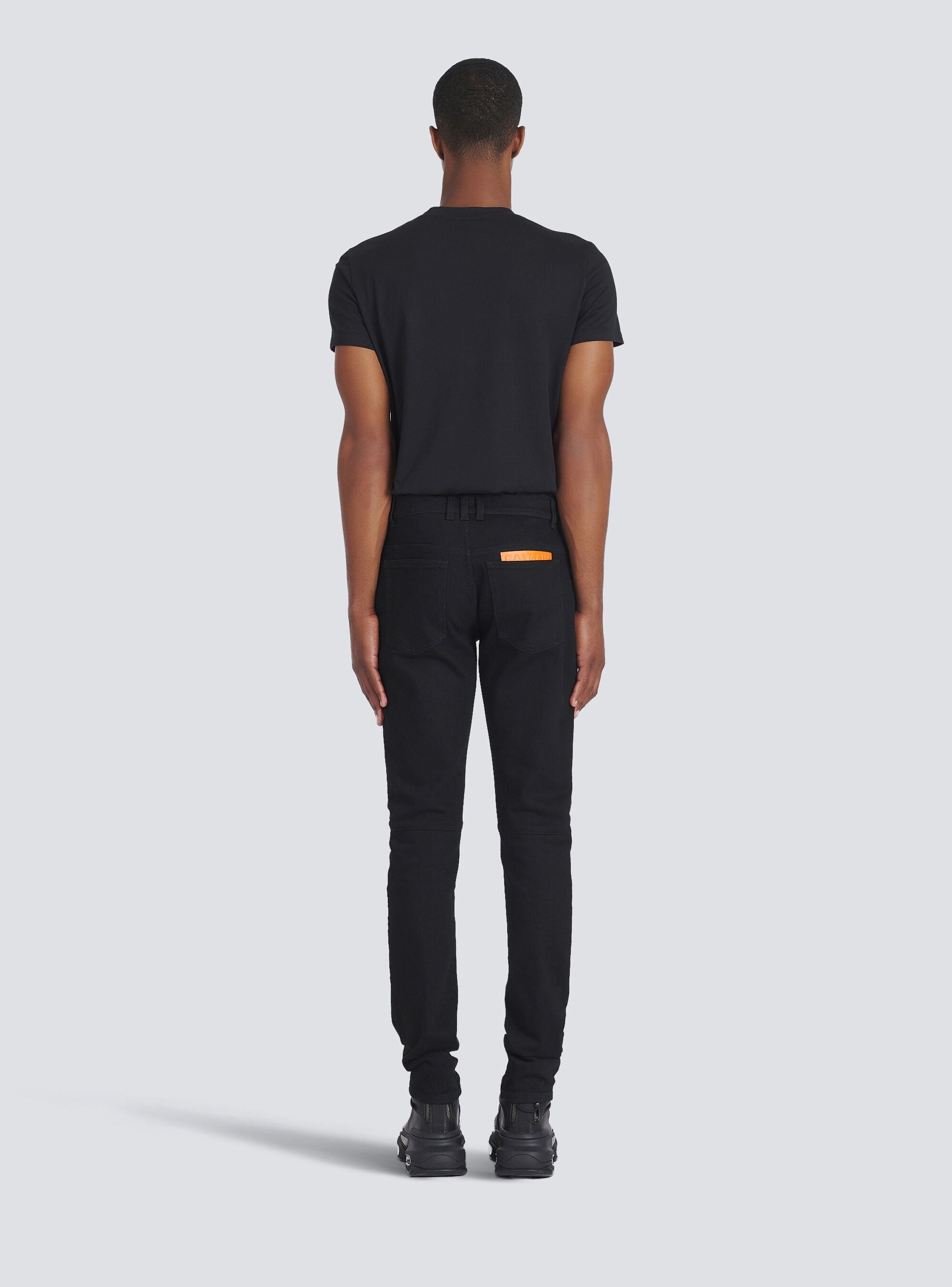 Slim cut cotton jeans - 4