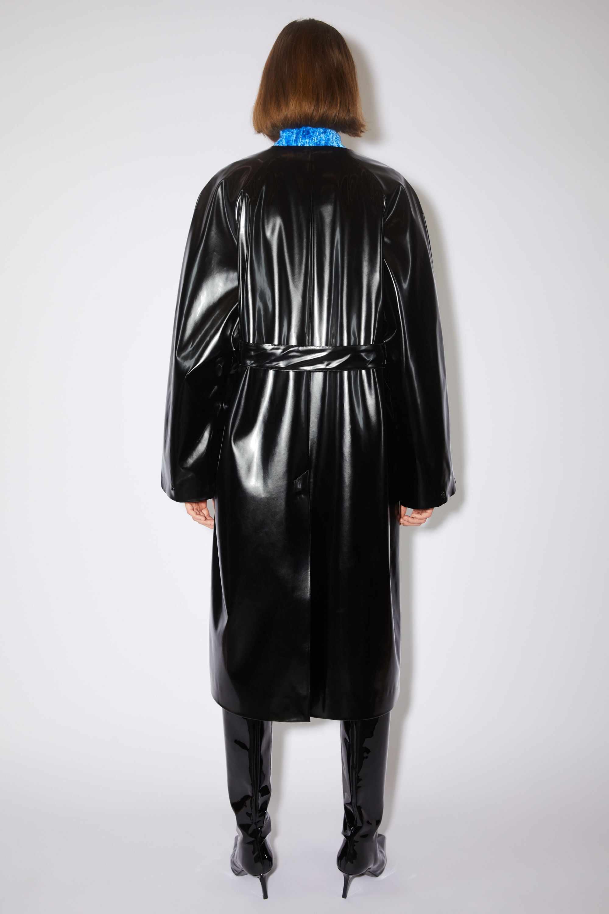 Belted coat - Black - 3