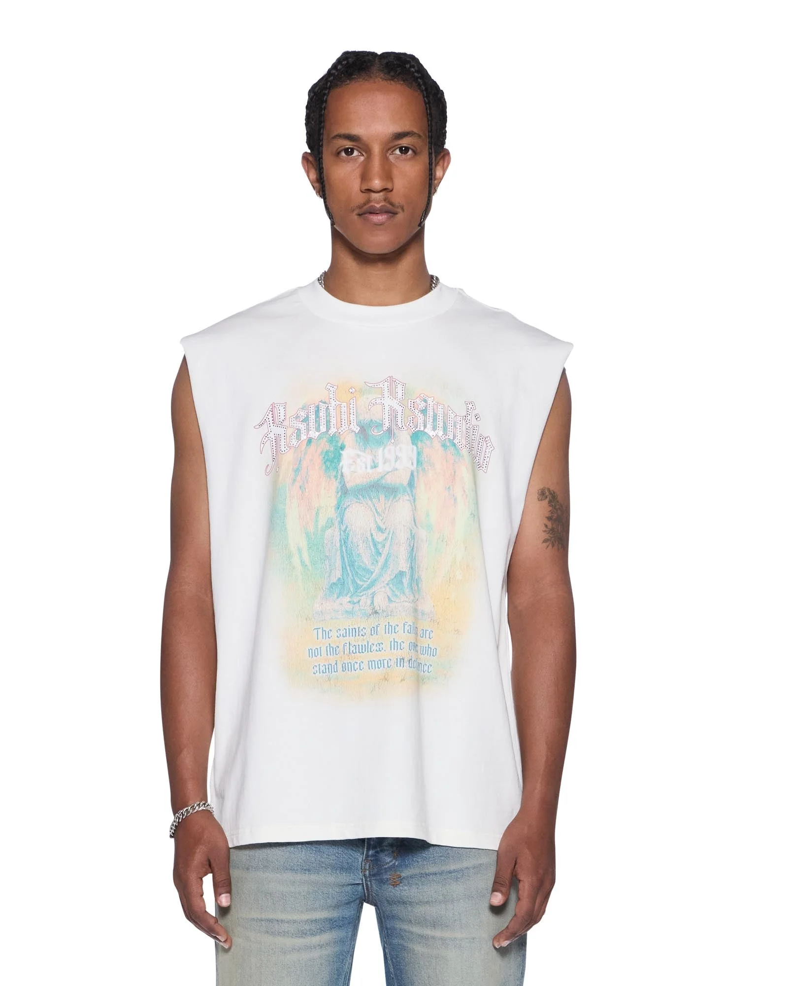 KSAINT CUT OFF TEE VINTAGE WHITE - 1