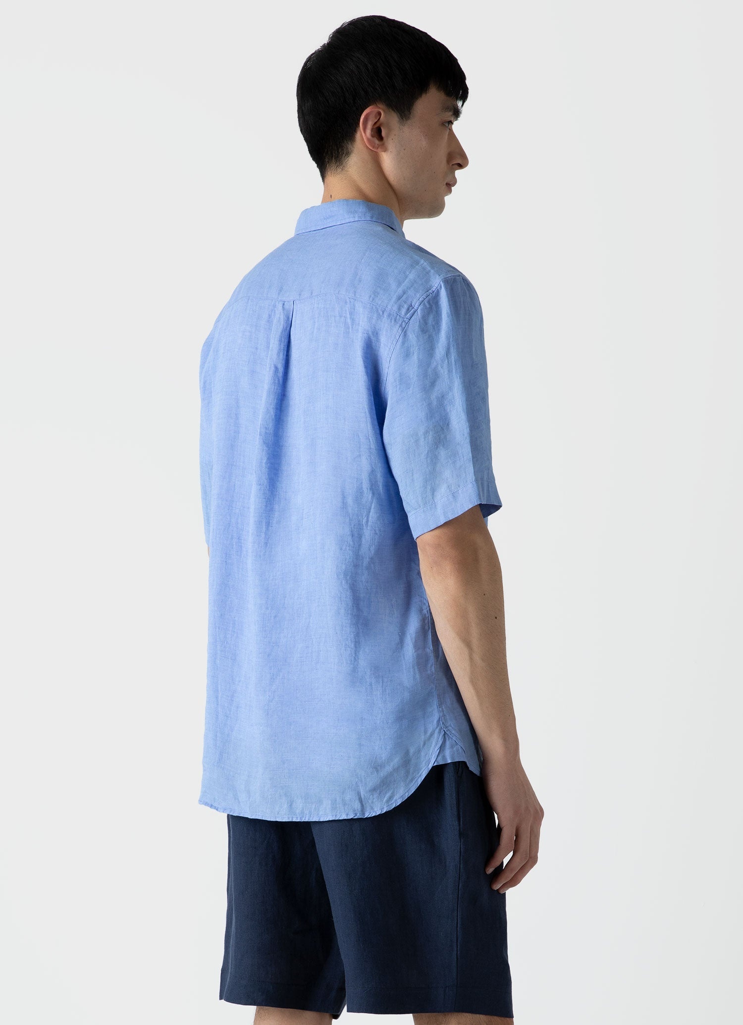 Short Sleeve Linen Shirt - 4
