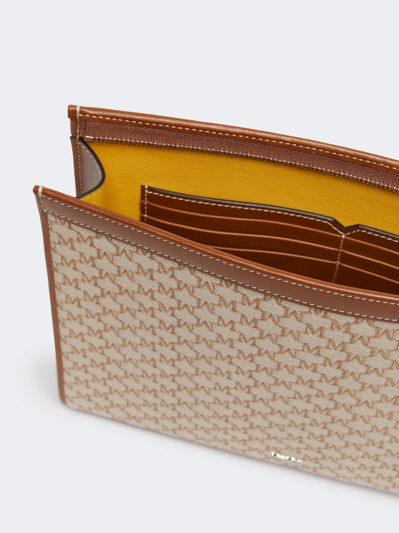TROUSSEM Cotton jacquard medium pouch - HAZELNUT BROWN 4