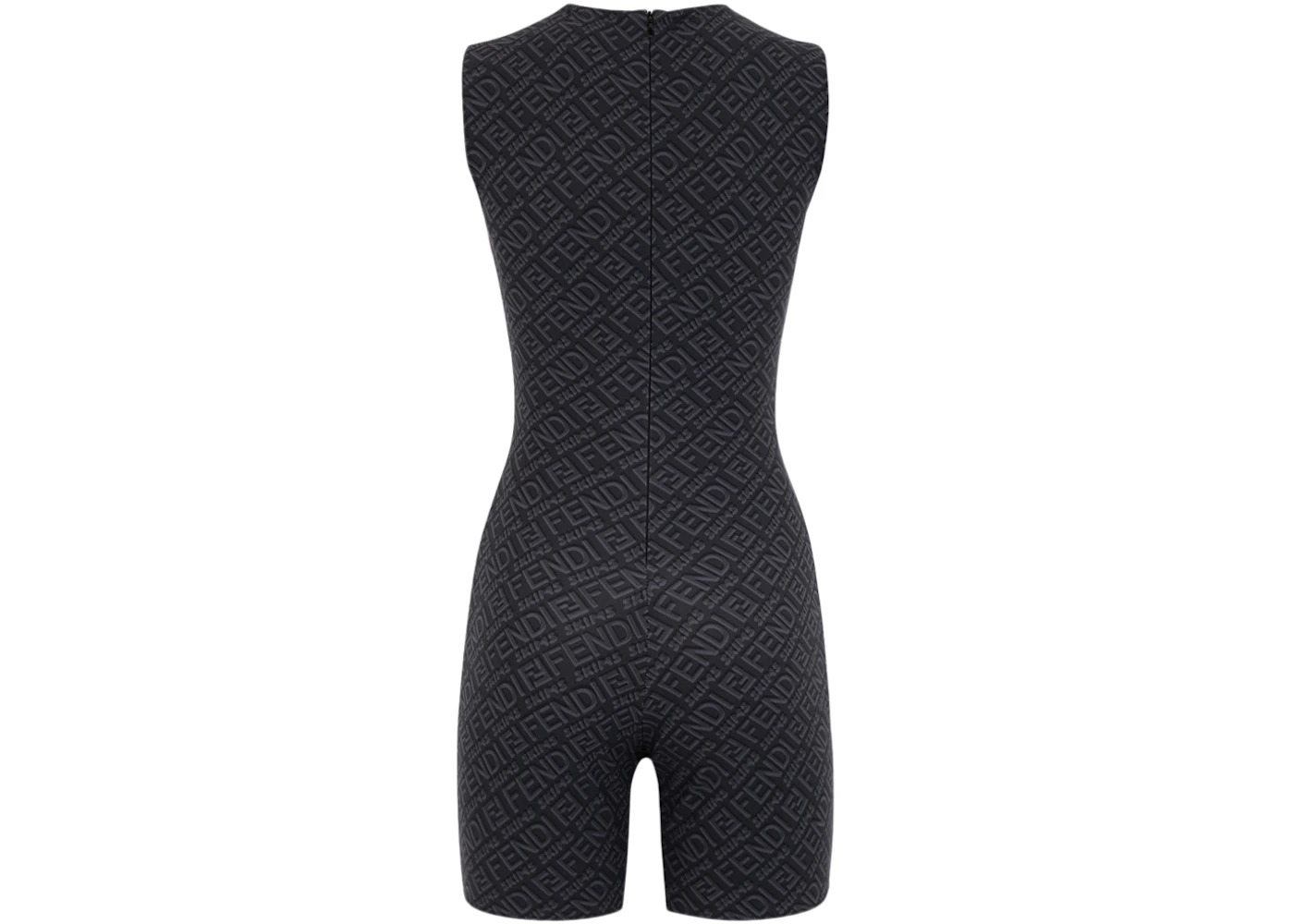 Fendi x SKIMS Sleeveless Mid Thigh Bodysuit Black - 2