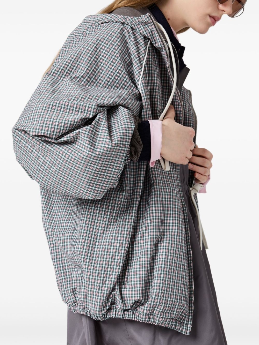 checked bomber jacket - 3
