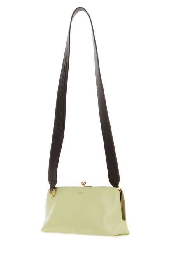 Jil Sander Woman Pastel Green Leather Shoulder Bag - 2