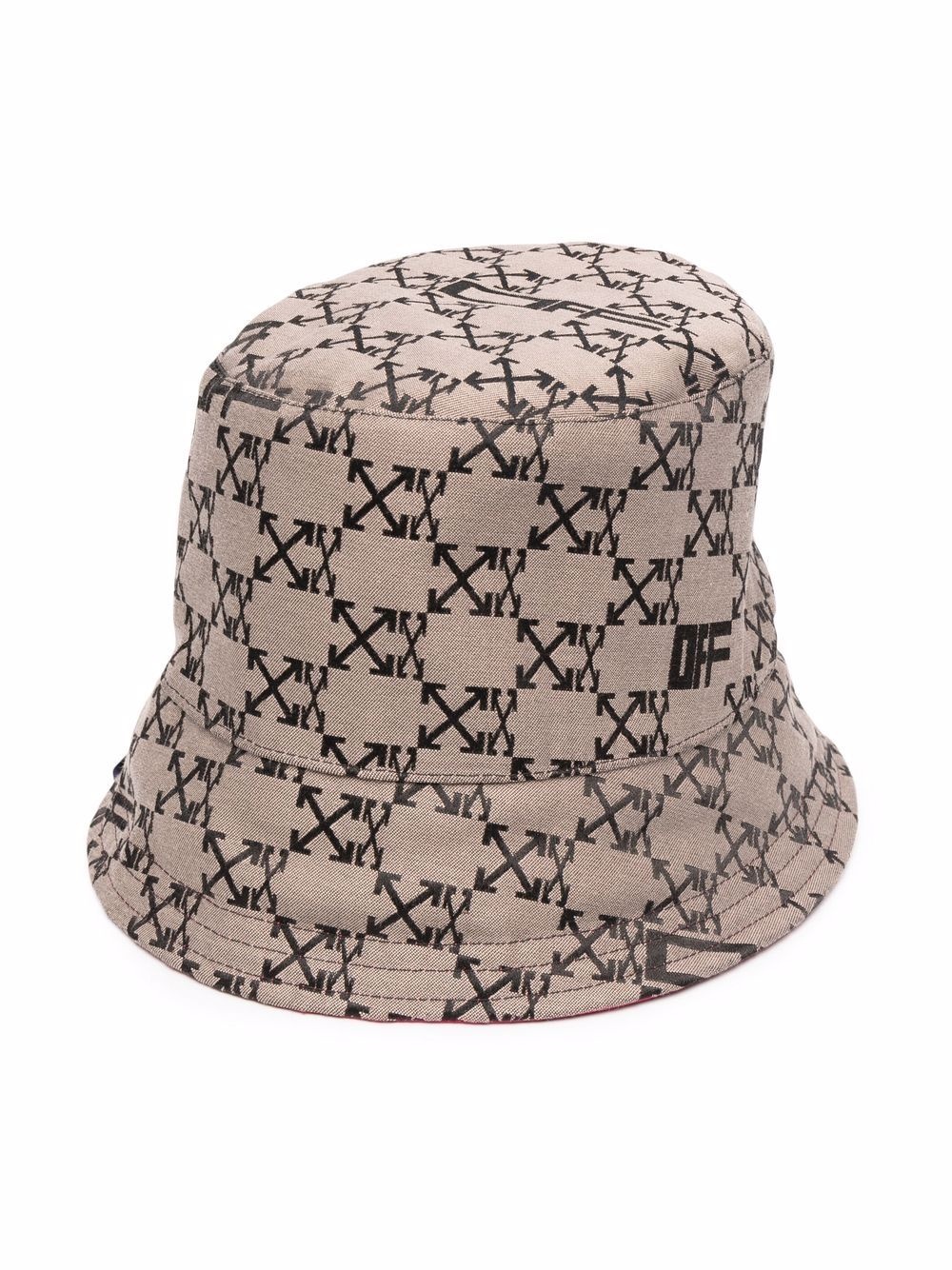 Arrows logo-print reversible bucket hat - 3