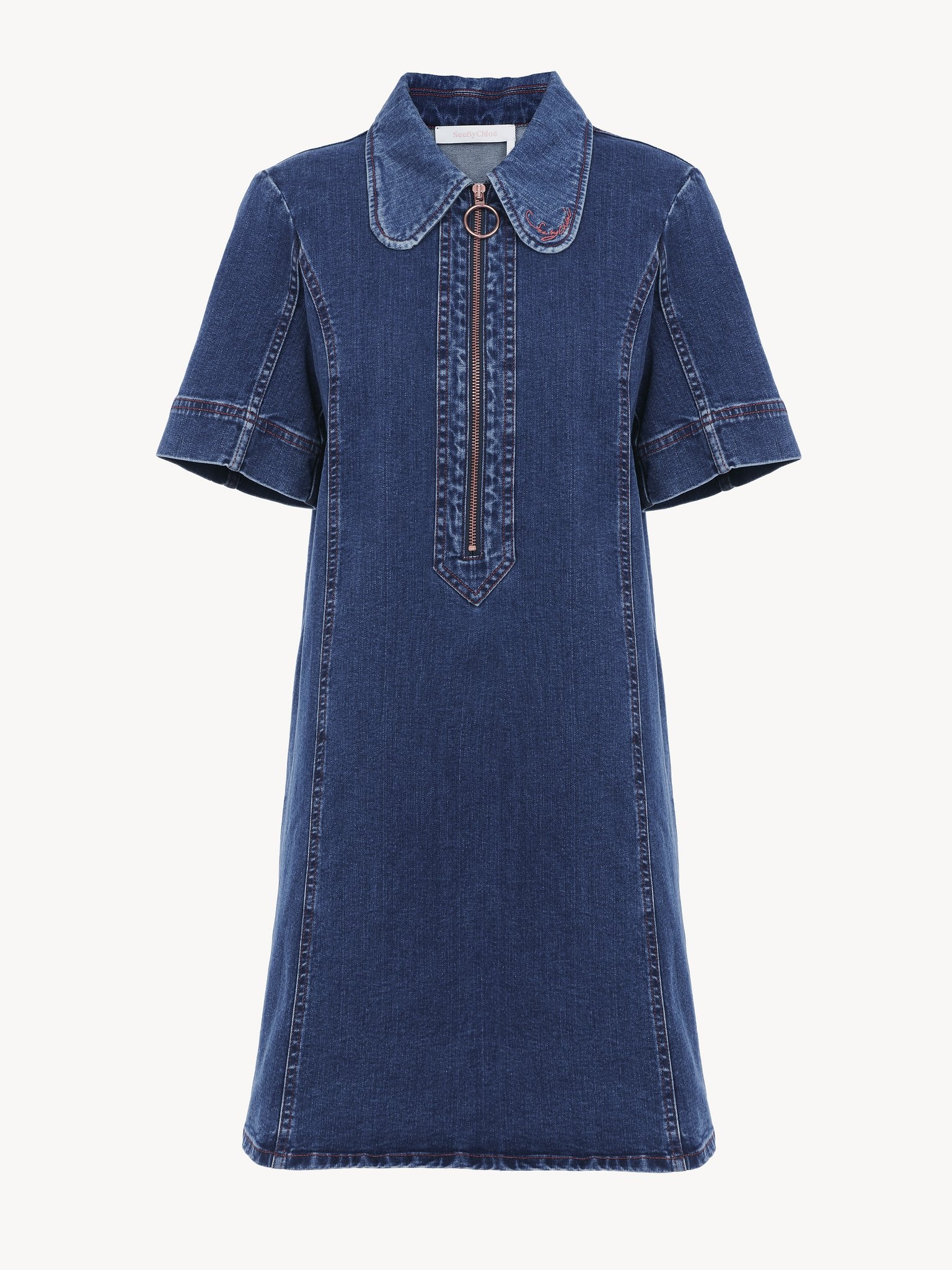 DENIM MINI DRESS - 4