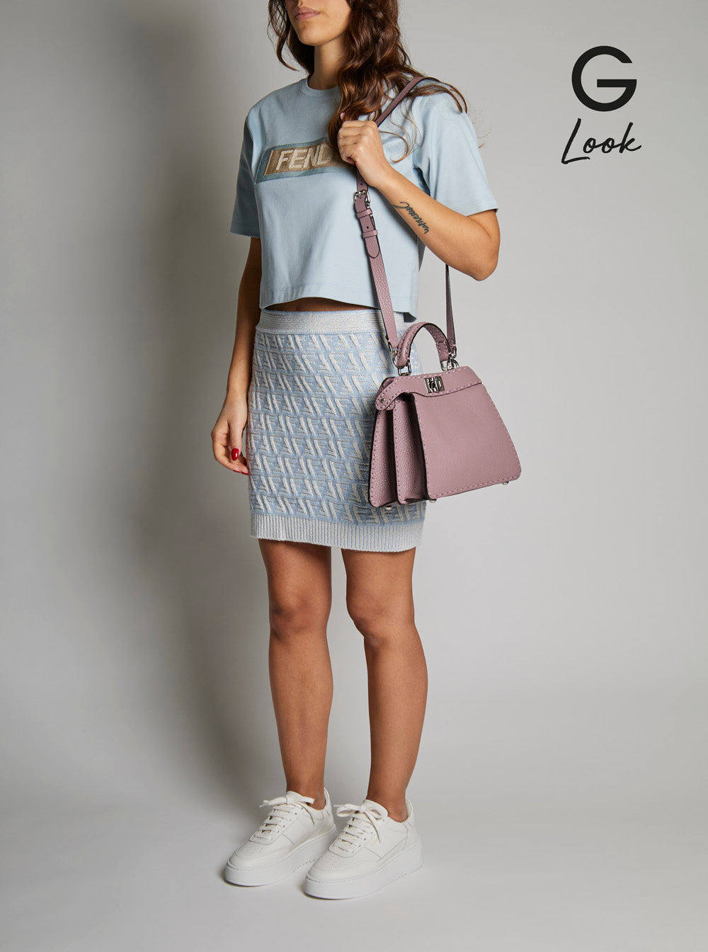 Fendi Women 'Peekaboo Iseeu Small' Pink Handbag With Shoulder Strap In Leather Woman - 7