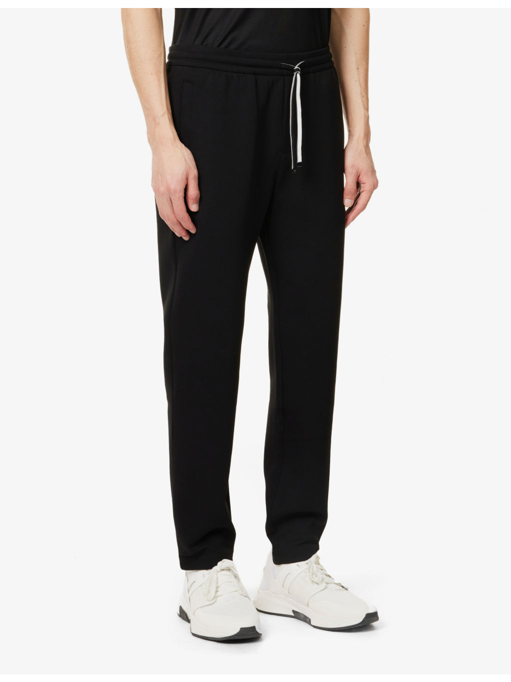 Logo-Embroidered Straight-Leg Stretch-Cotton Jogging Bottoms - 3