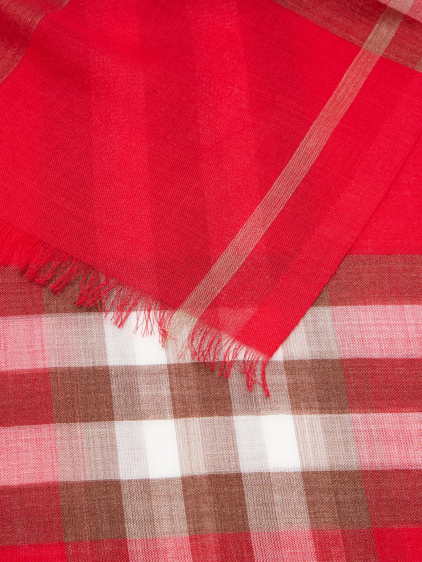 Giant Check wool-blend woven scarf - 5