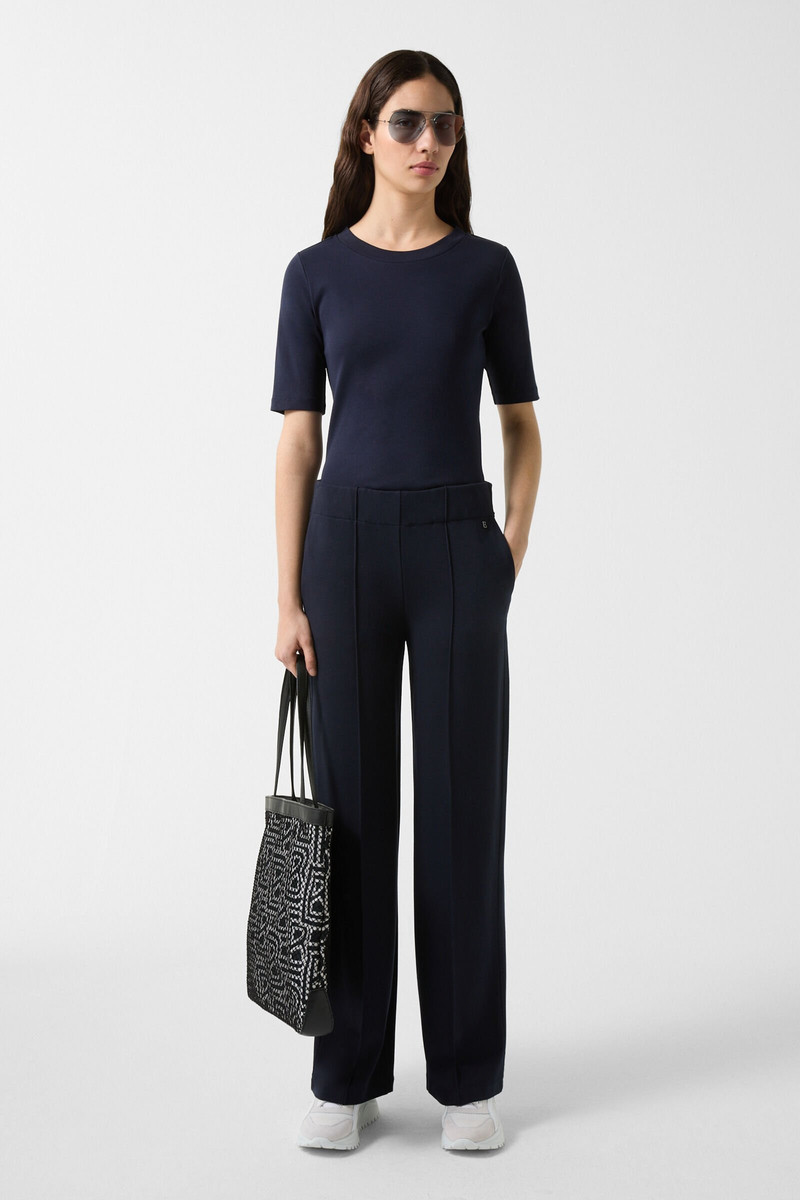 BOGNER Paisley Jersey pants in Navy blue outlook