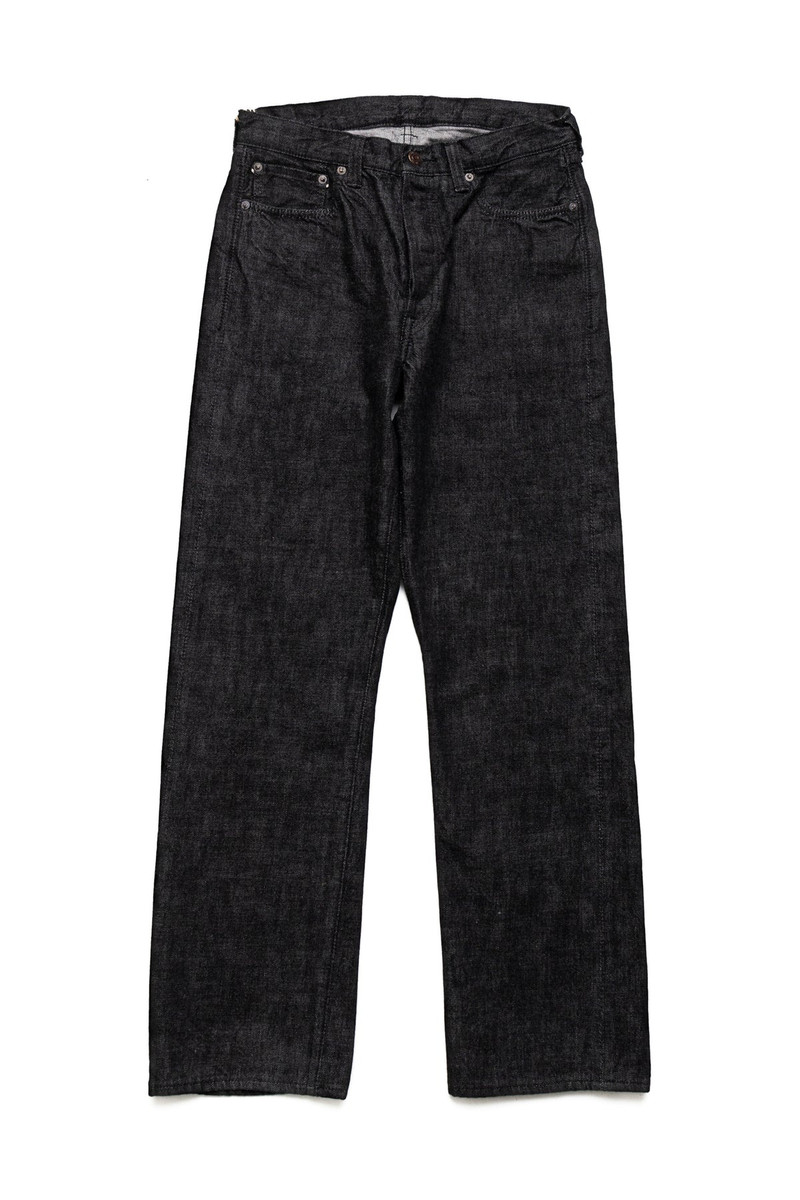 1101BK Straight Black Selvedge Denim 1