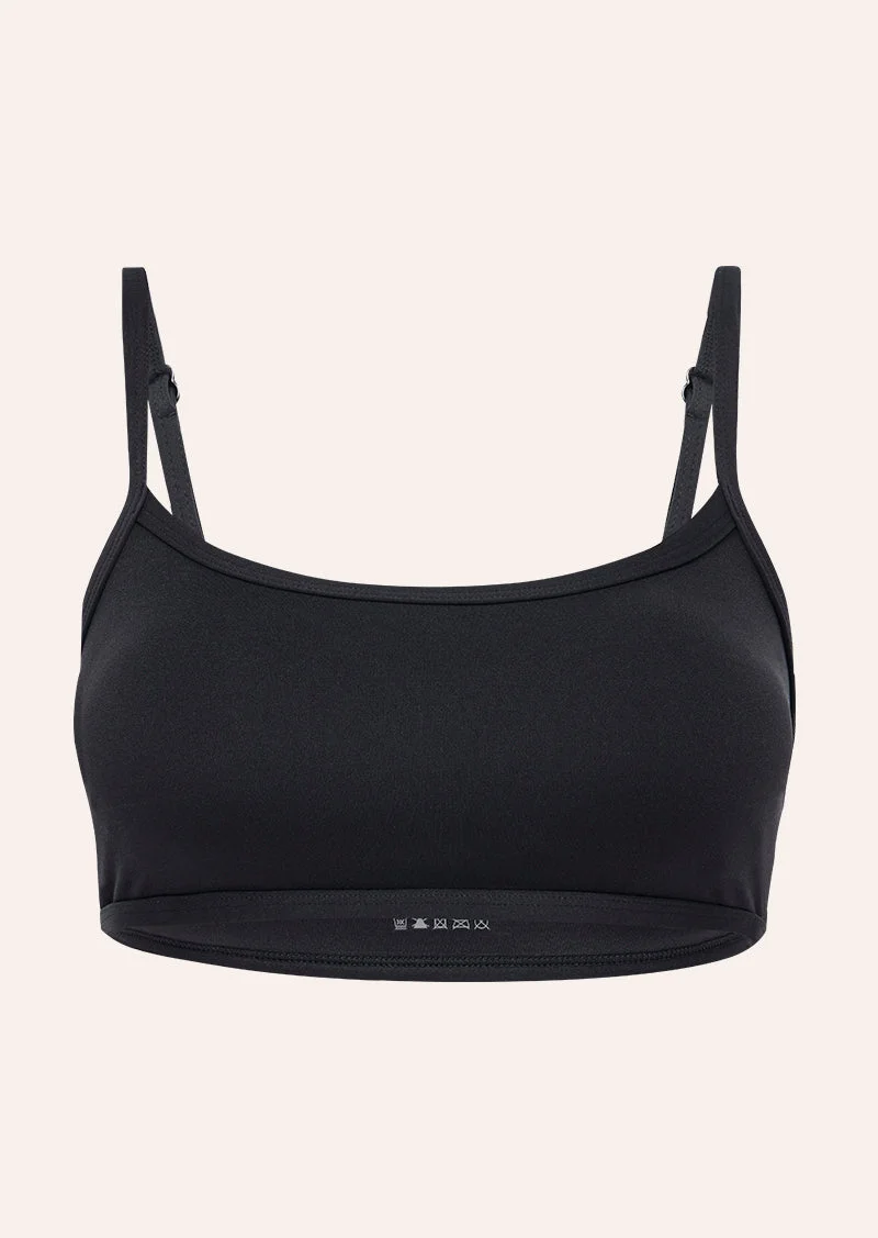 SIGNATURE FLOW SPORTS BRA IN BLACK - 1