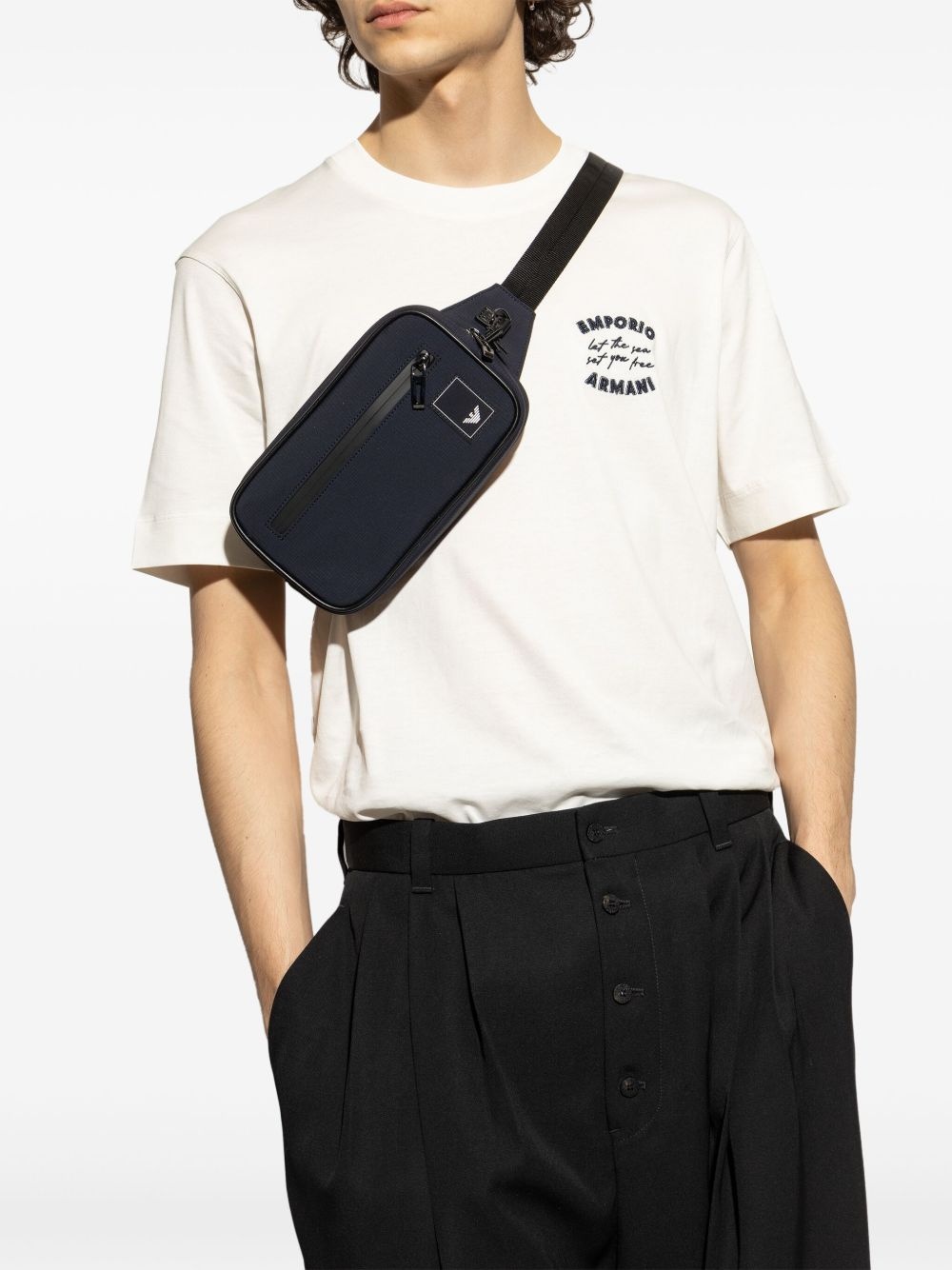 logo-patch messenger bag - 2