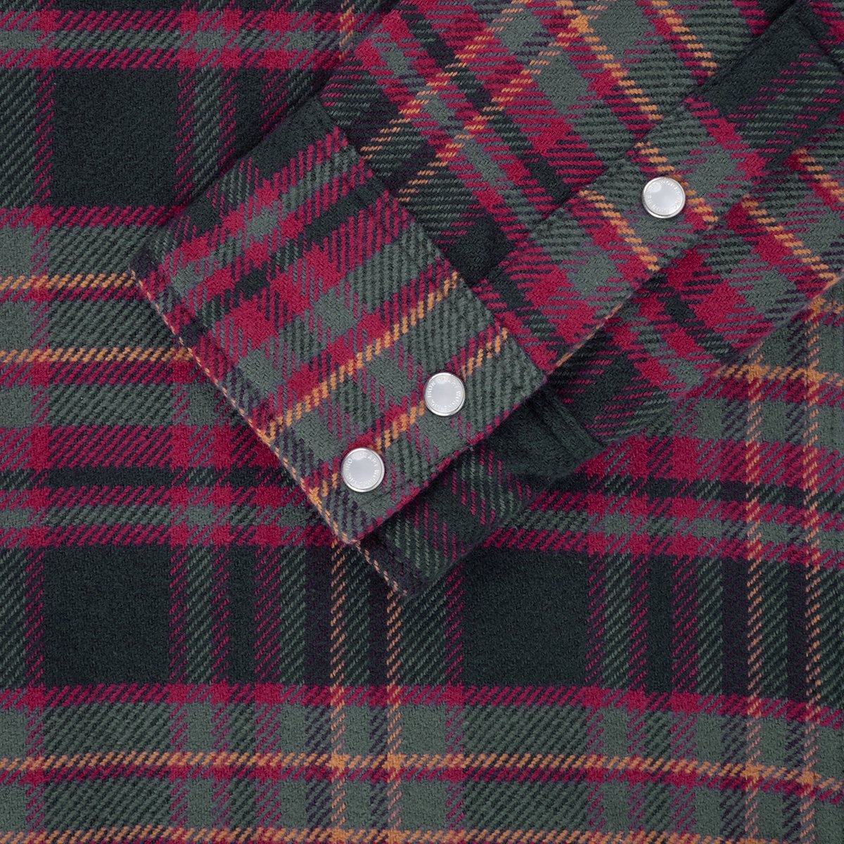 IHSH-403-GRY 11oz Ultra Heavy Flannel Line Check Western Shirt - Grey - 10