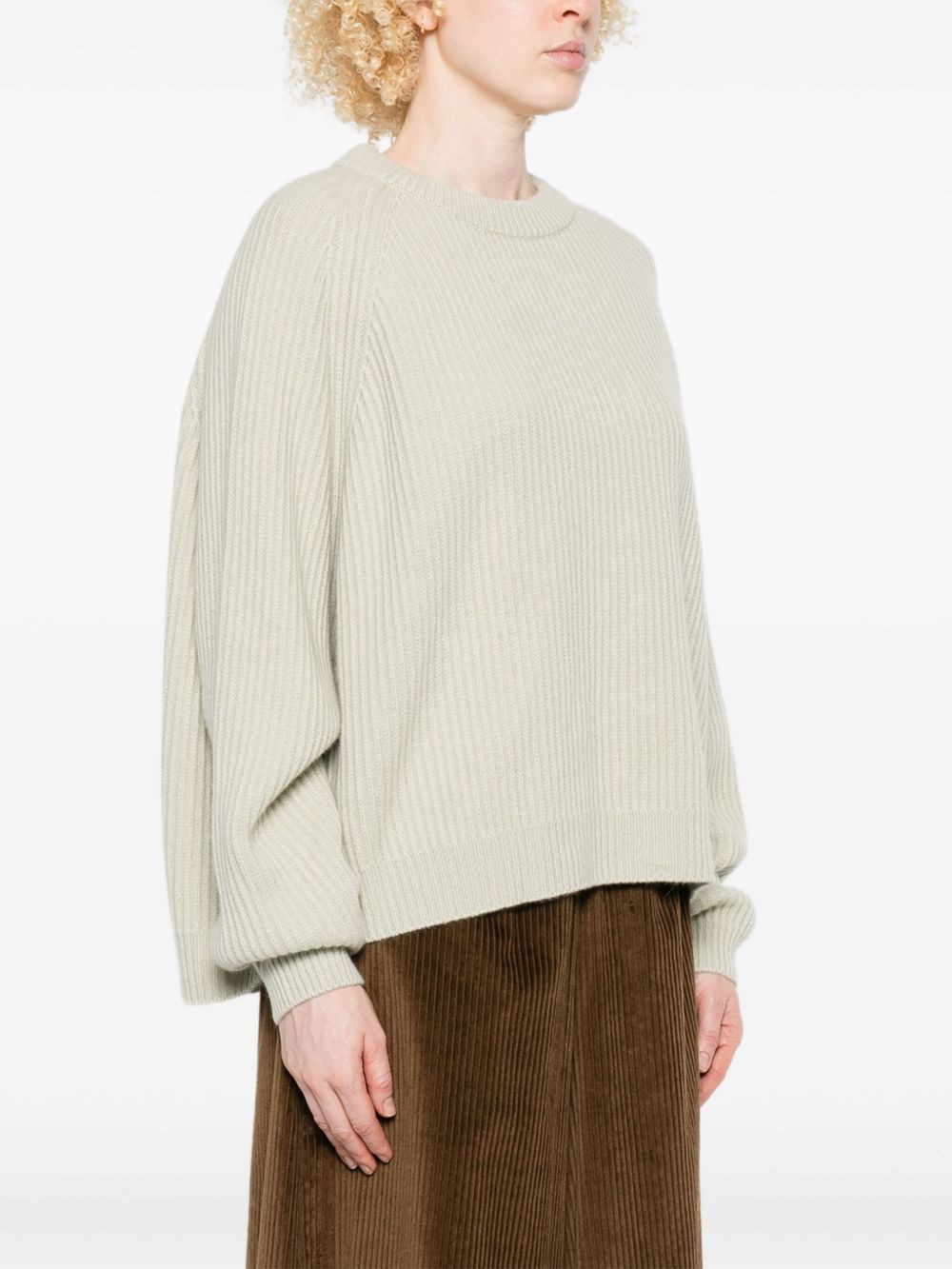 ribbed crew-neck pullover - 3