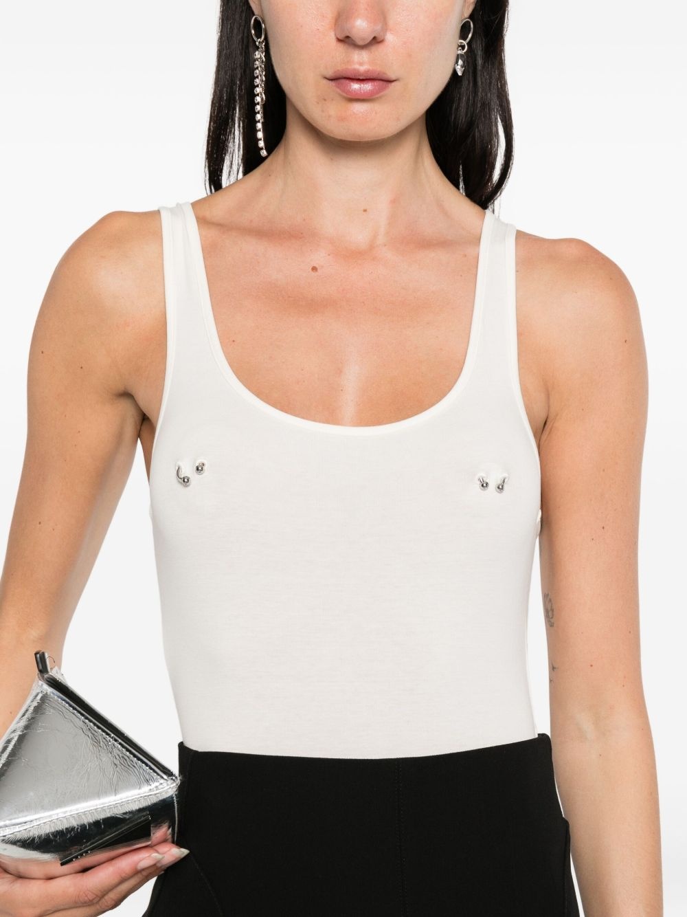 scoop-neck embellished bodysuit - 5