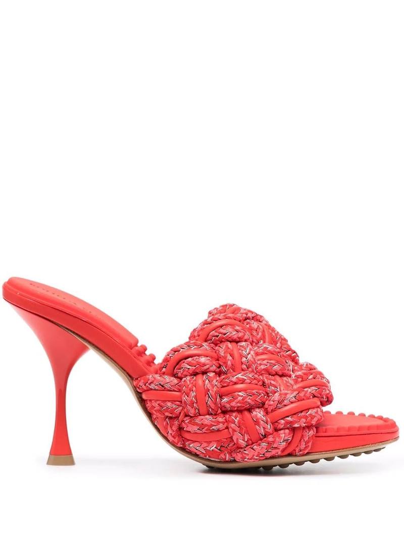 Intrecciato-weave mules - 1