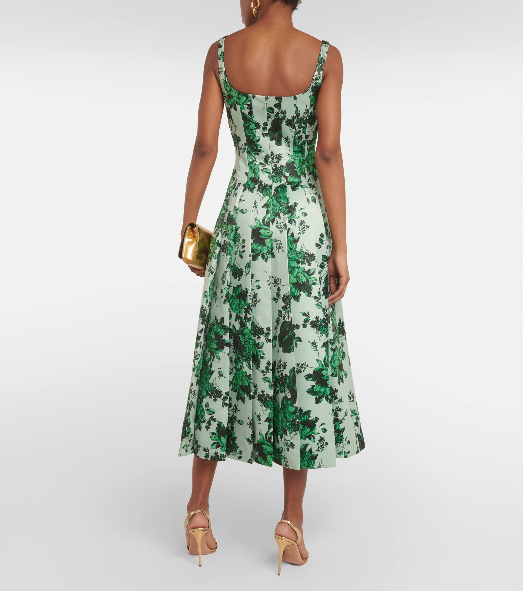 EMILIA WICKSTEAD Adele floral taffeta midi dress | REVERSIBLE