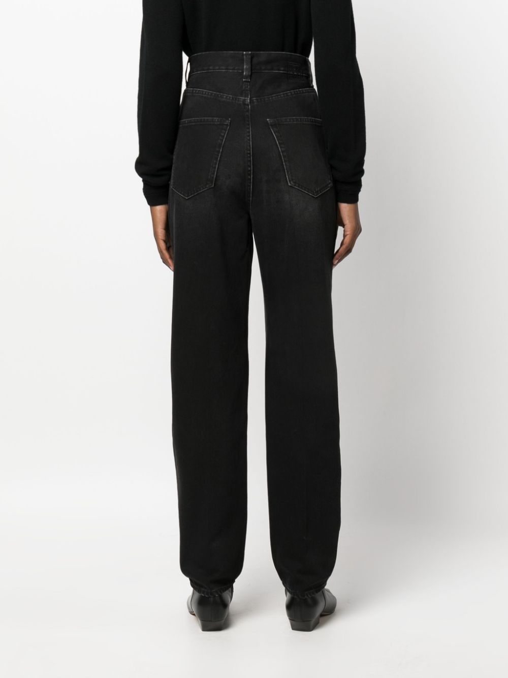 faded-effect tapered-leg jeans - 4
