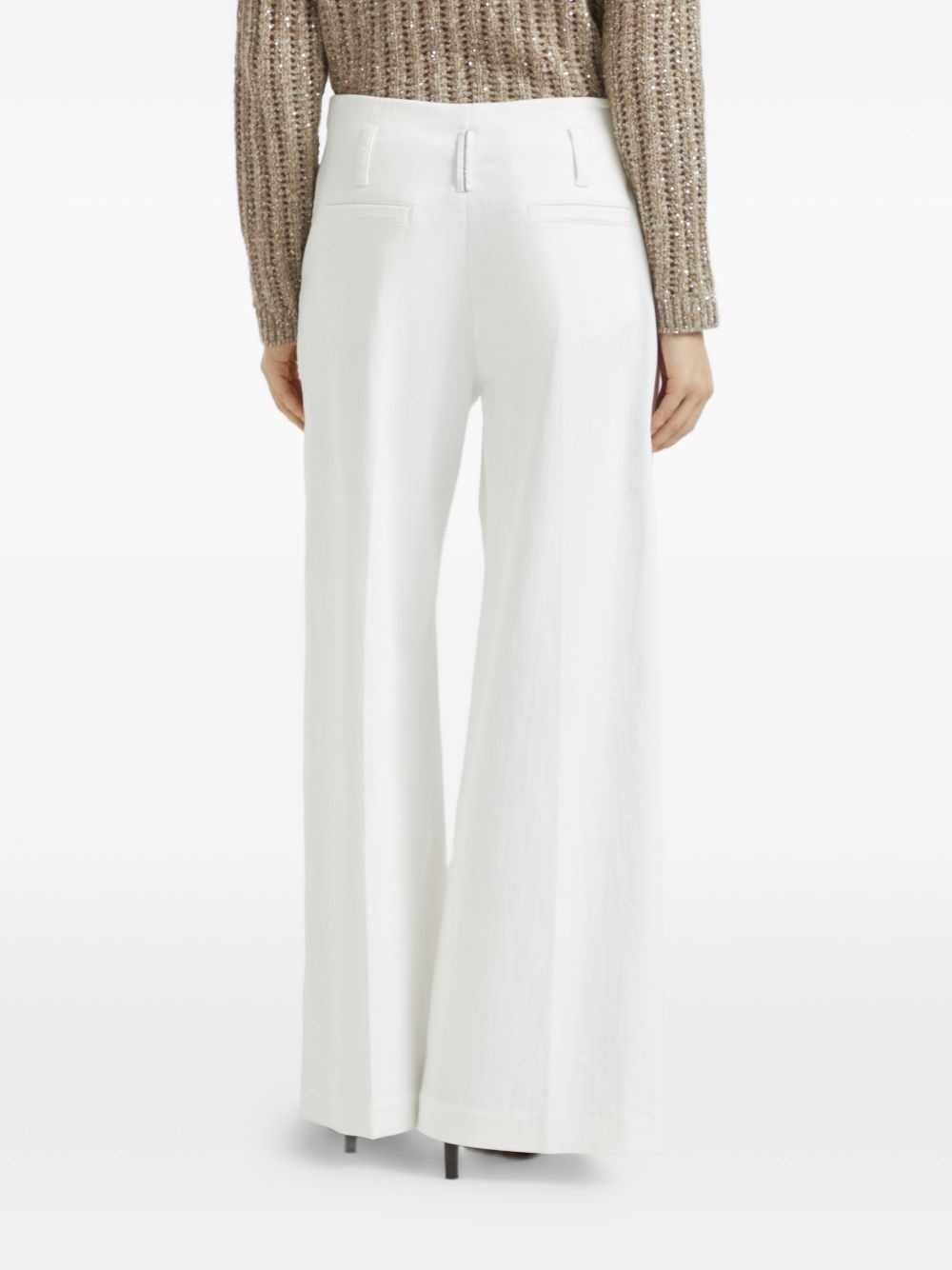 cotton flared trousers - 4
