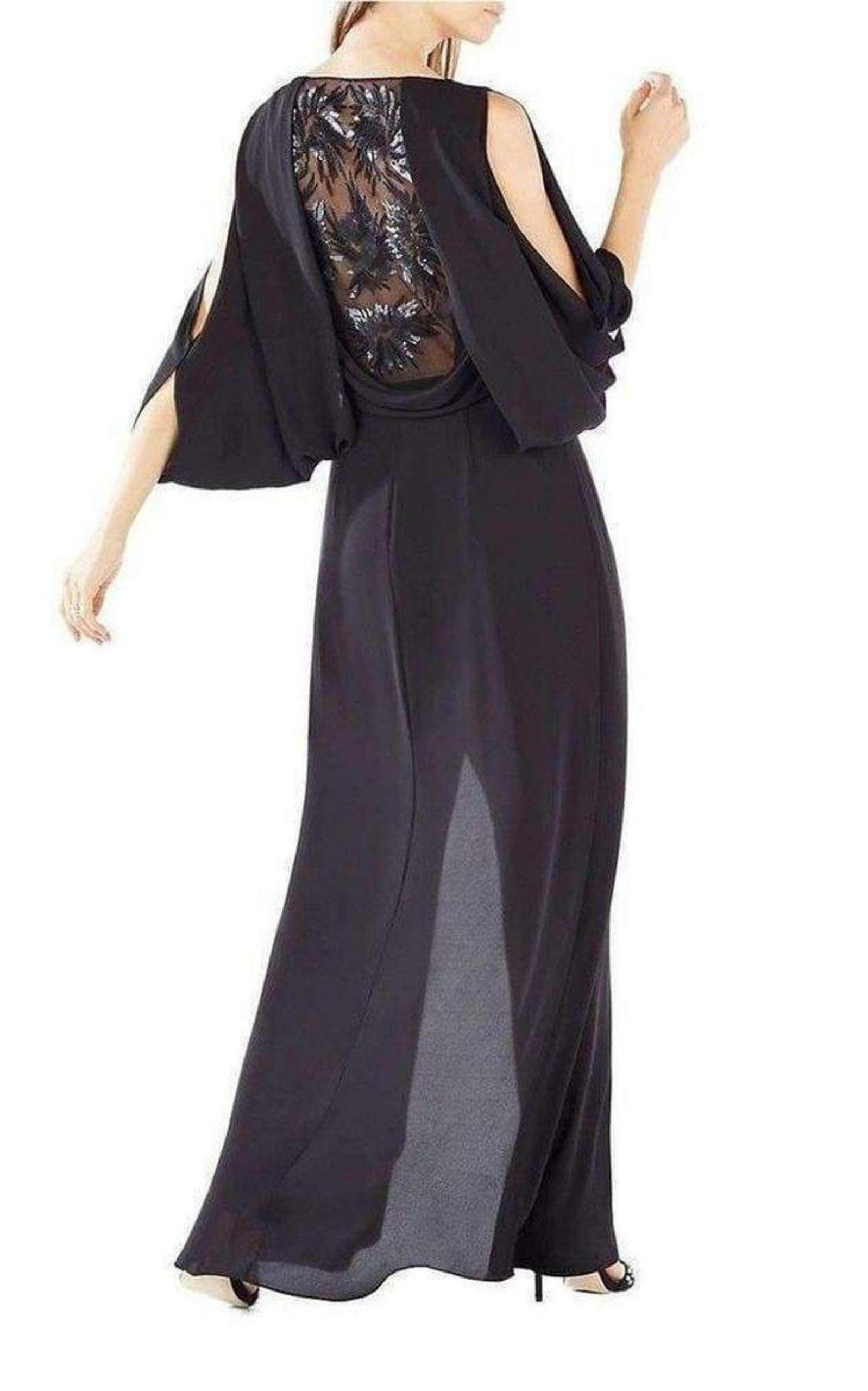 BCBGMAXAZRIA - Rayah Sequin Embroidered Draped Gown - 2