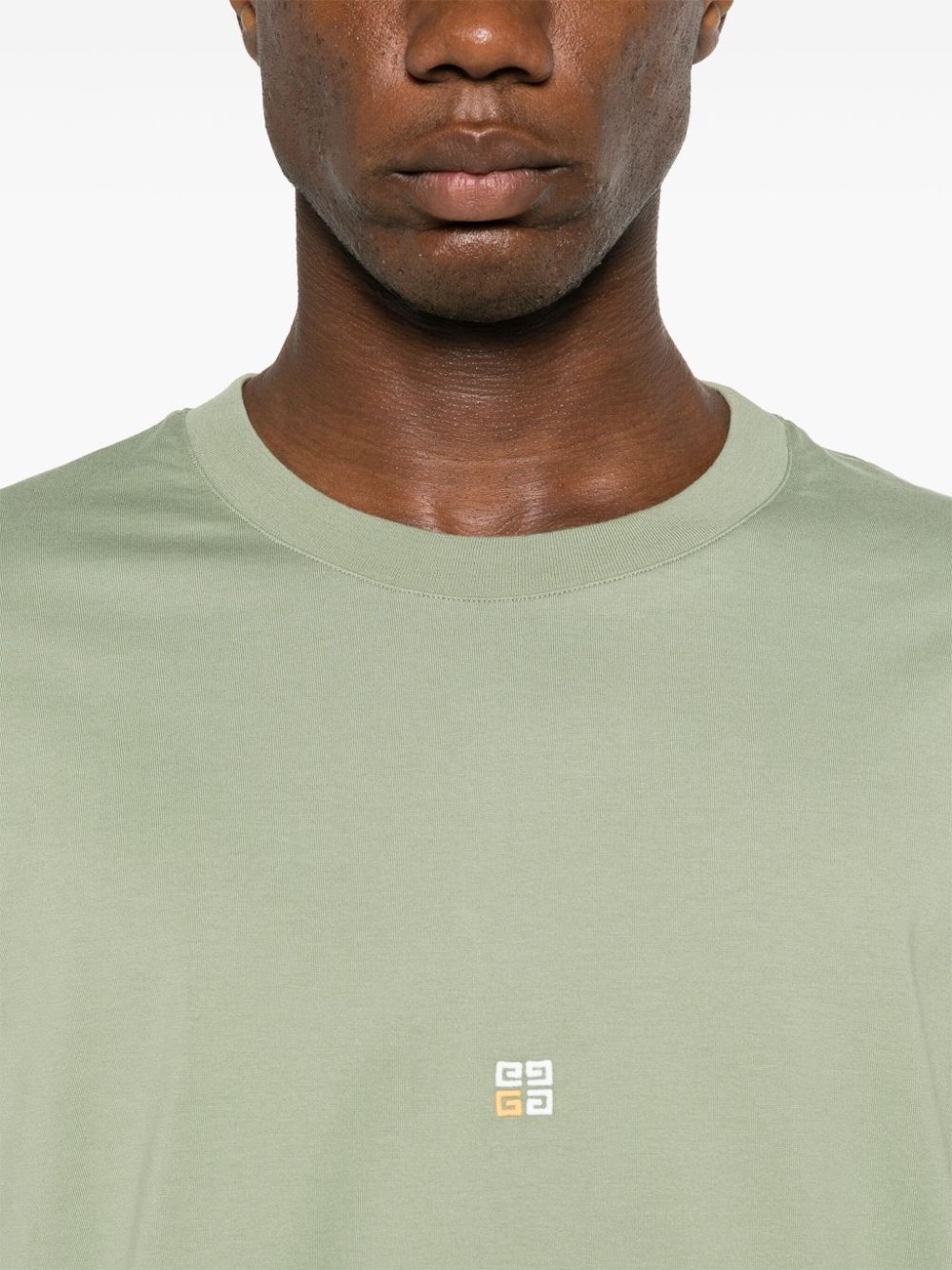 4G-embroidered cotton T-shirt - 5