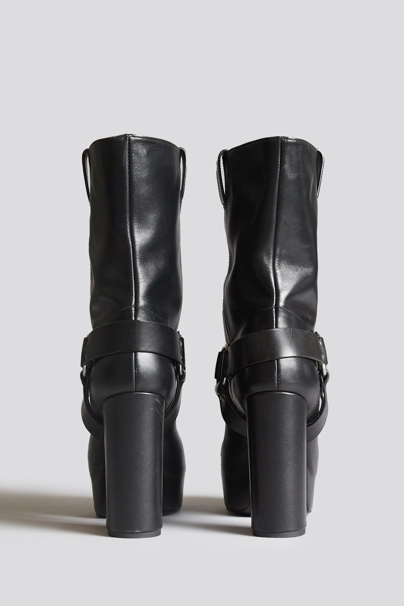 R13 SID HEELED HARNESS BOOT - BLACK LEATHER outlook